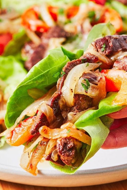 philly cheesesteak lettuce wraps