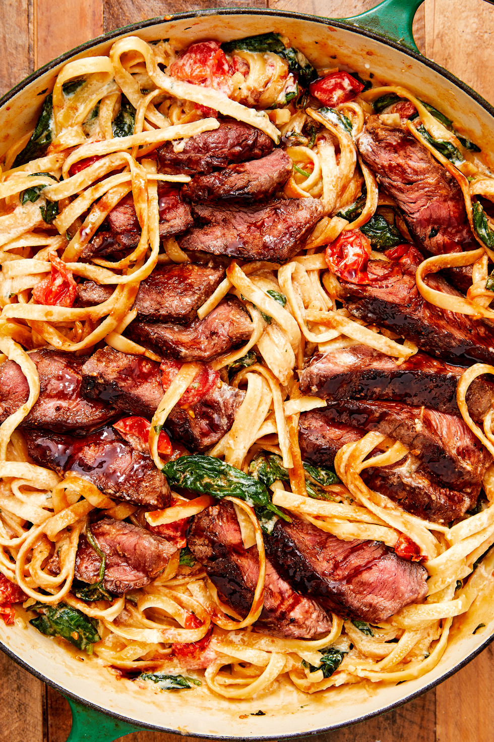 creamy steak fettuccine