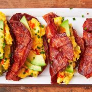 Bacon Weave Breakfast Tacos - Delish.com