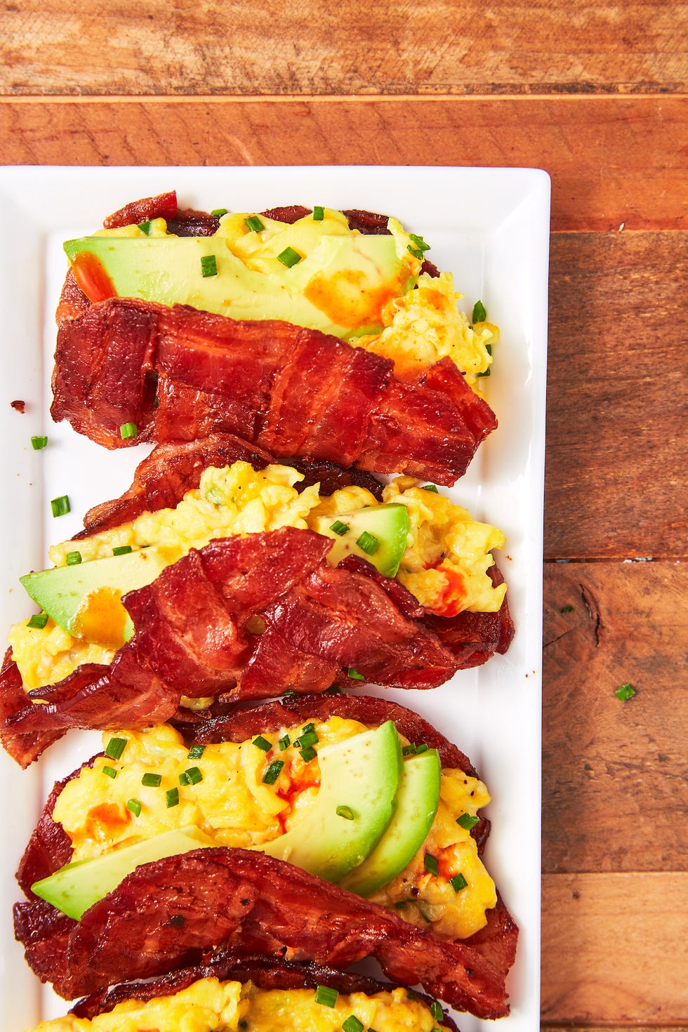 bacon weave breakfast tacos