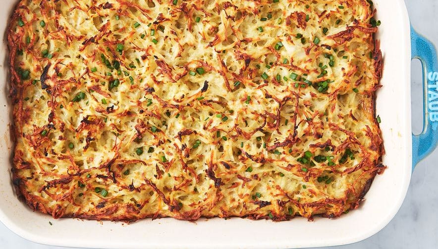 Video player poster image preview for Potato Kugel Is A Most For Any Jewish Holiday Celebration
