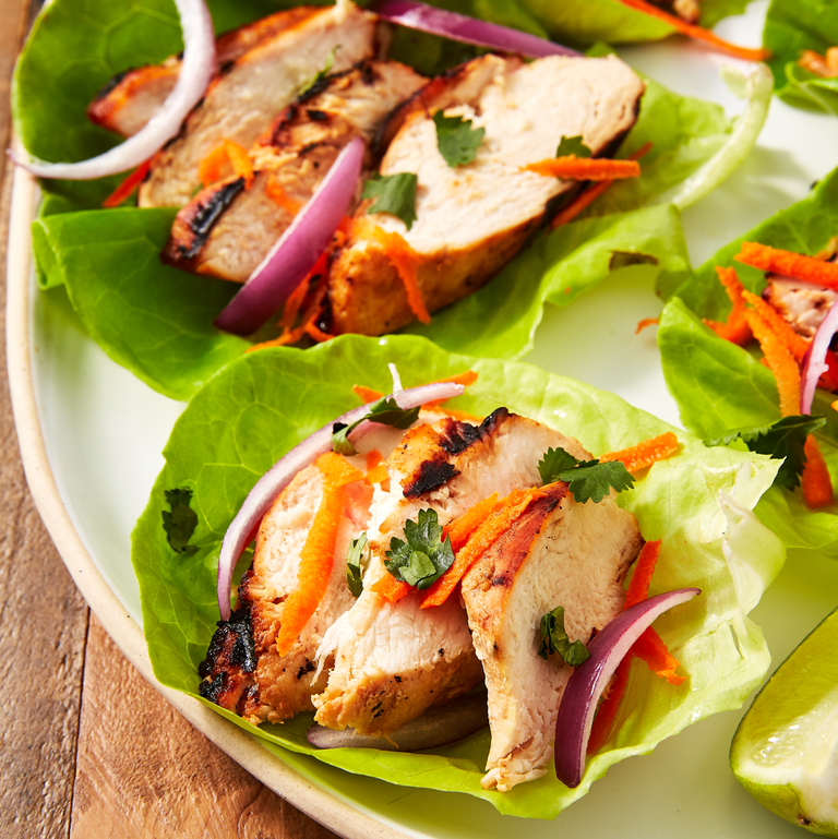 sweet chili chicken lettuce cups
