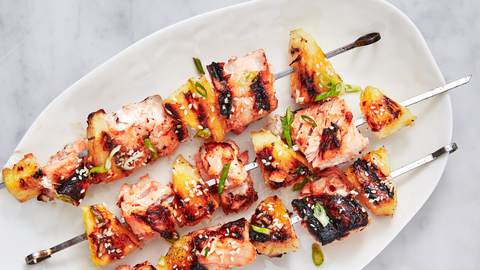 preview for These Salmon Pineapple Skewers Are Perfect For Your Next BBQ
