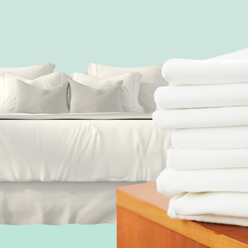 White, Bedding, Product, Bed sheet, Furniture, Textile, Linens, Mattress pad, Pillow, Room, 