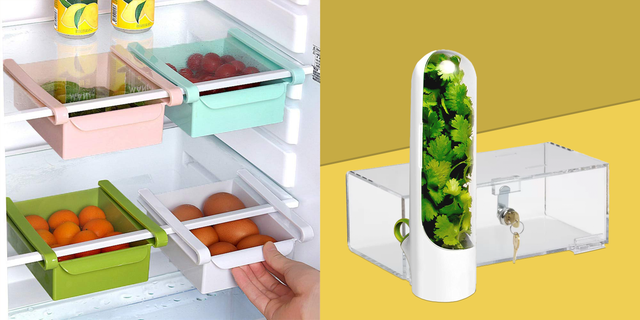 refrigerator organizer kitchen Food storage set of 8 plastic drawer Pantry  Organizer handle acrylic fridge organizer bins - AliExpress