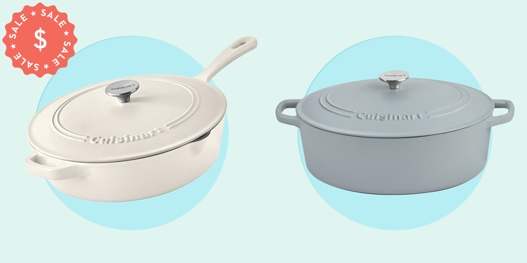 cuisinart blue pots and pans