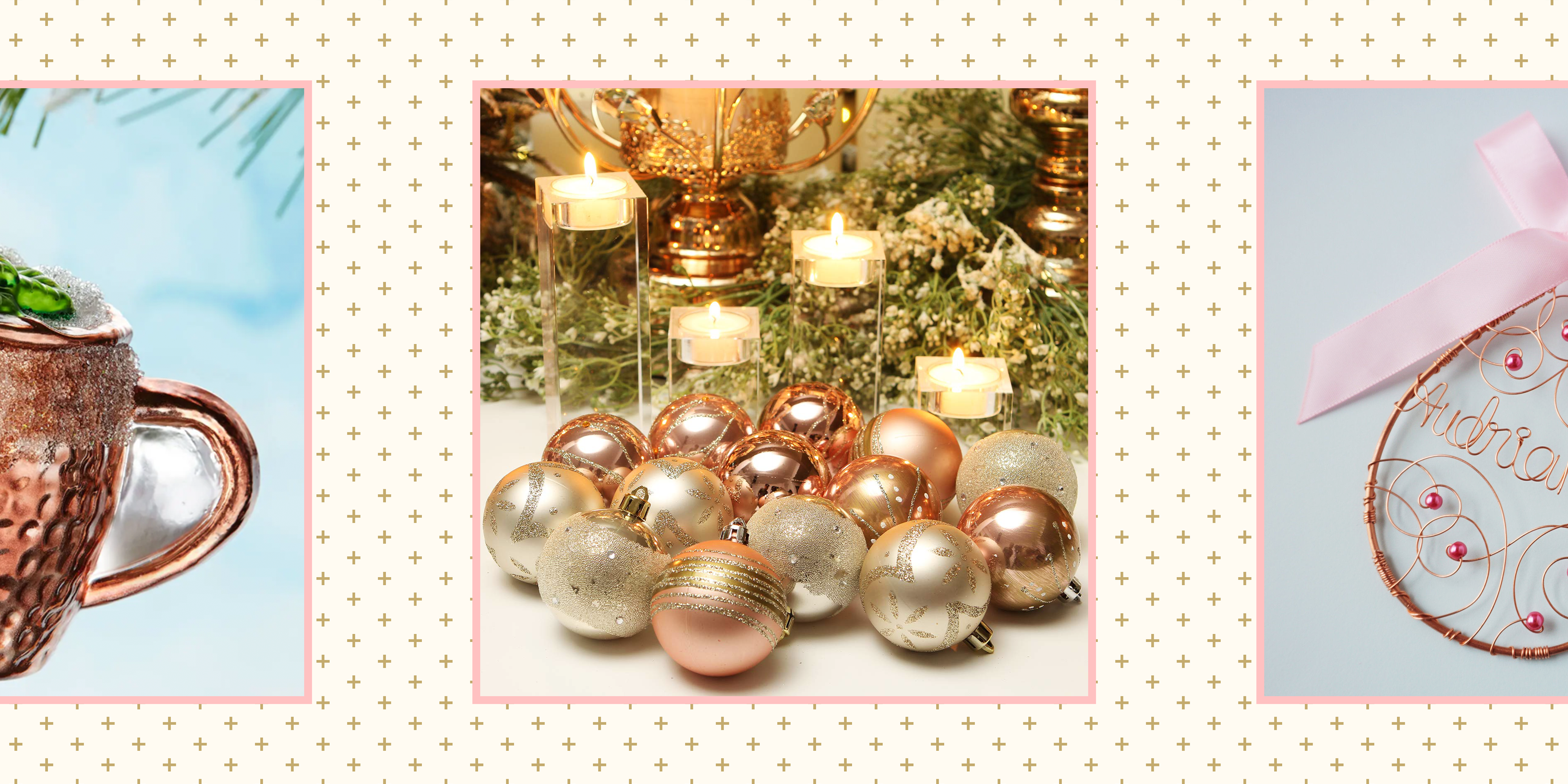 Asociar Apelar a ser atractivo respirar 21 Pretty Rose Gold Christmas Decorations - Best Rose Gold Ornaments