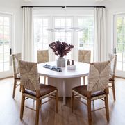 dining room with a round dining table