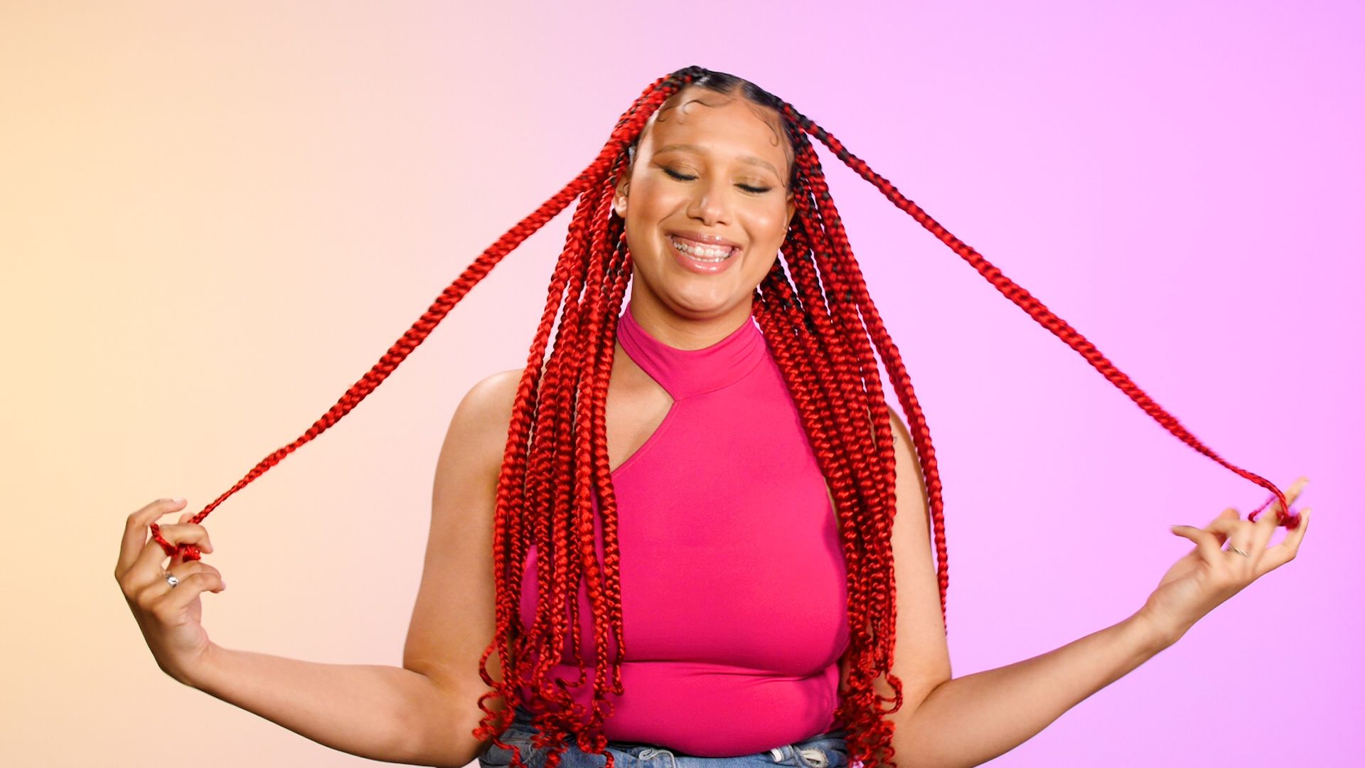 HOW TO: JUMBO KNOTLESS-BOX BRAIDS WITH CURLY ENDS
