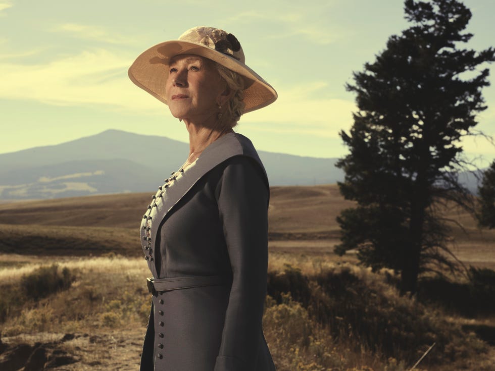 Helen Mirren as Cara Dutton in 1923, streaming on Paramount 2022 Photo loan James Minchin IIiparamount