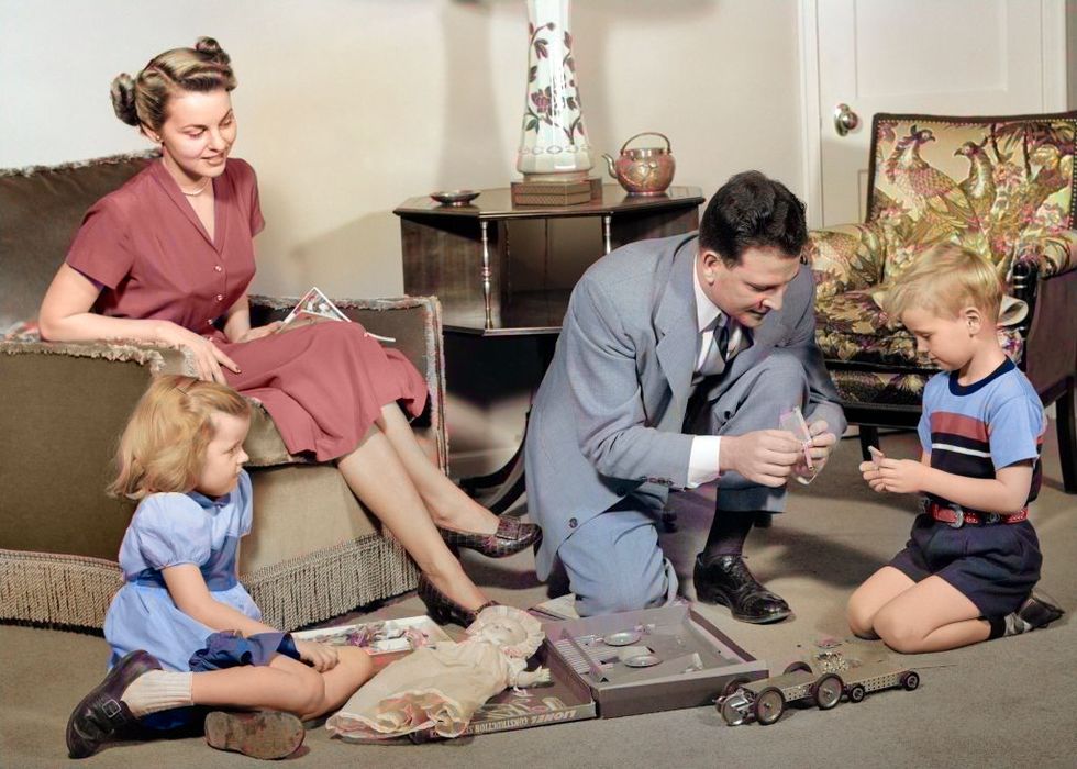 family scene in living room