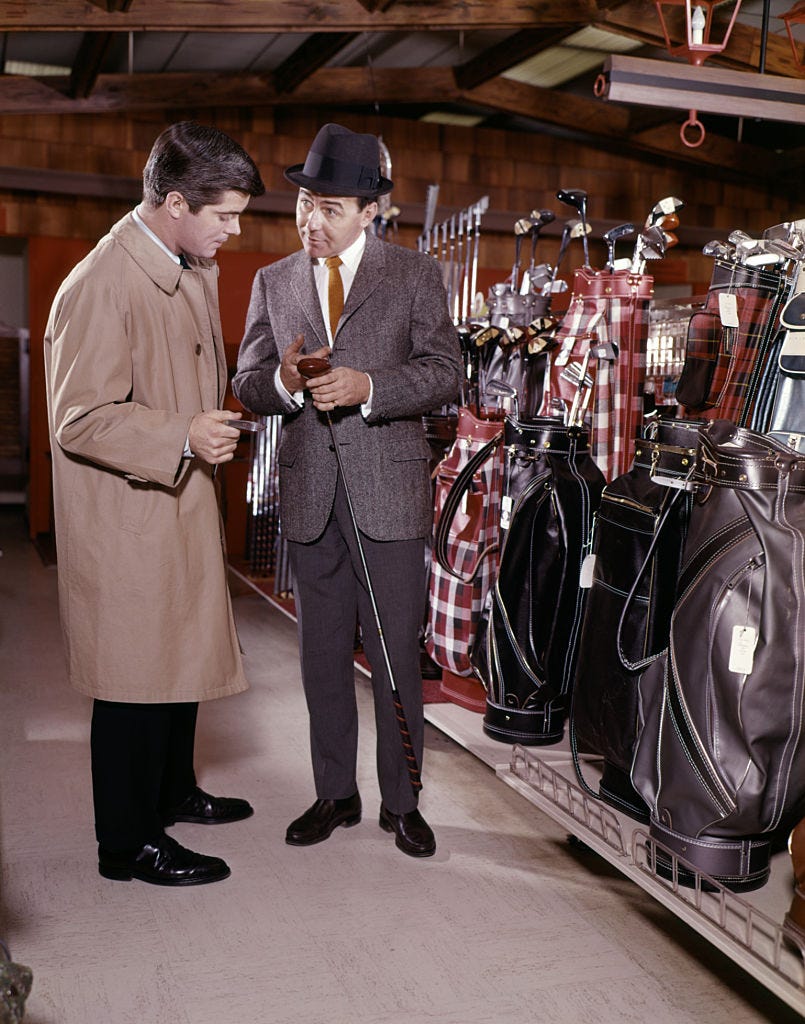1960s two men in golf