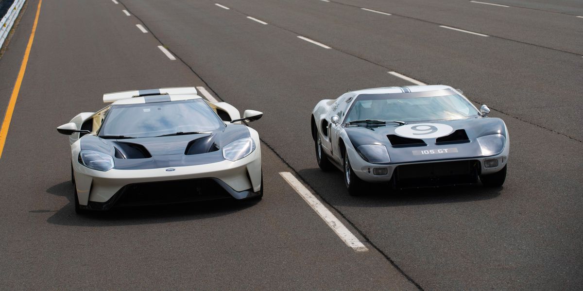 1964 ford gt prototype and 2022 ford gt heritage edition