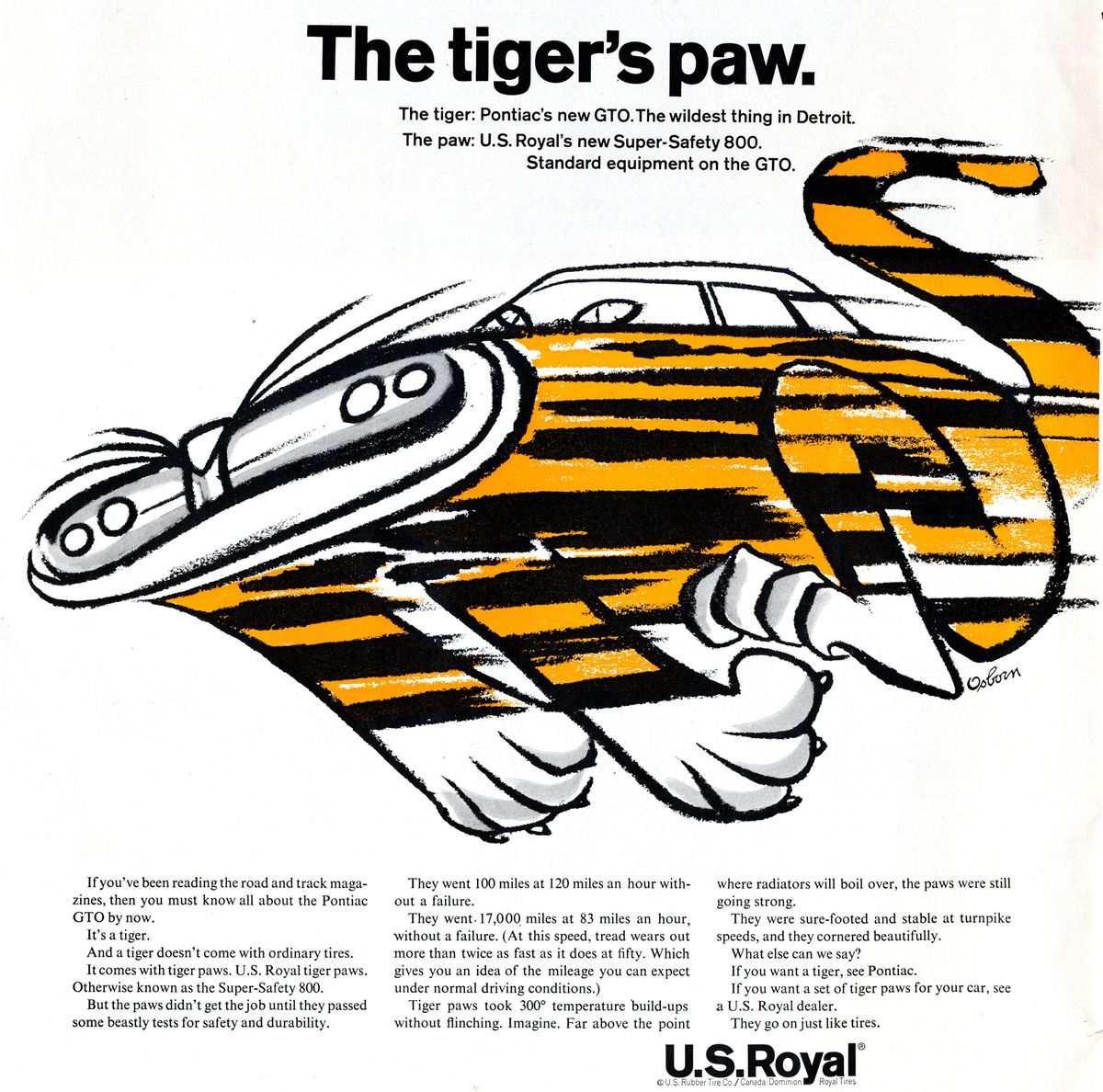 US Royal Tiger Paw Tires Aren't Just for the 1964 GTO