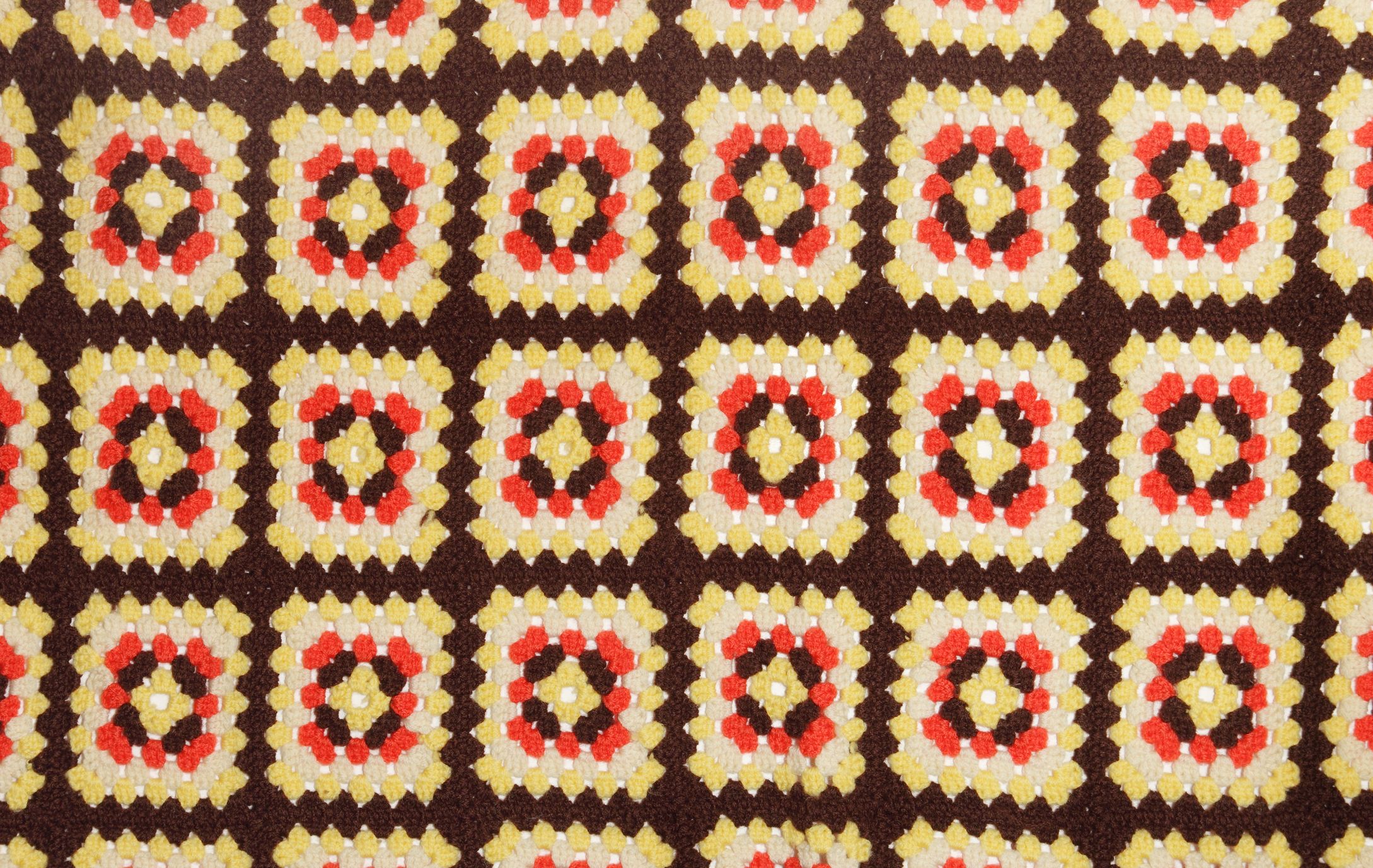 California yellow Granny blanket 70s