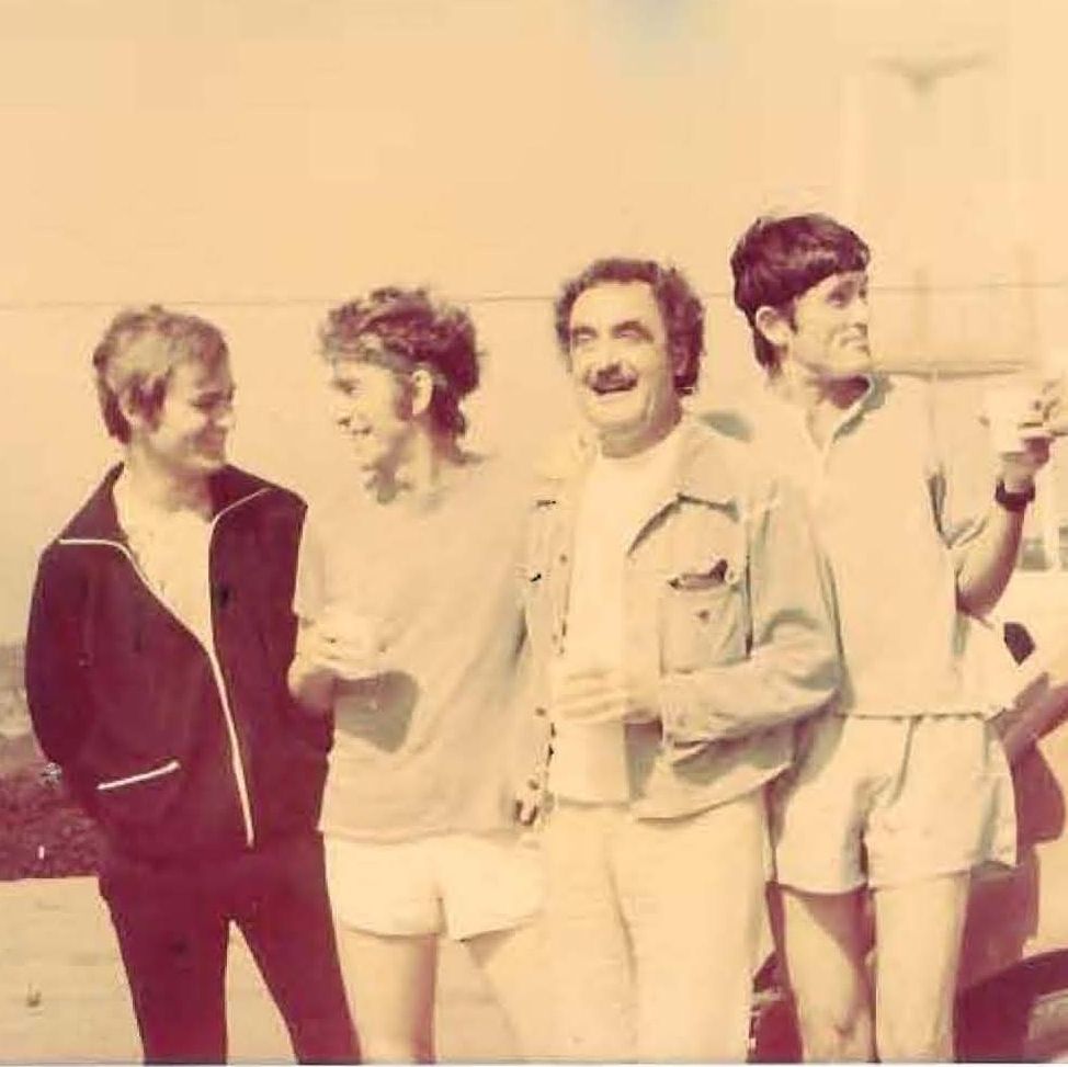 the original front runners circa 1973 meeting together after a run in san francisco