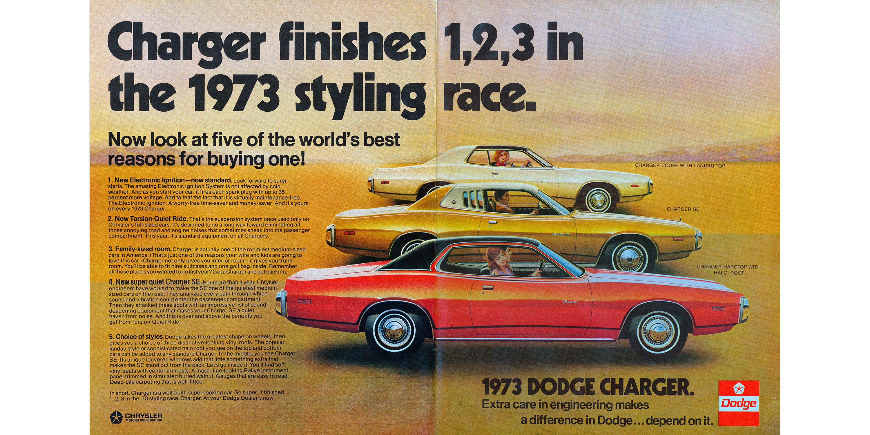 1973 Dodge Charger Finishes 1, 2, 3 in the Styling Race