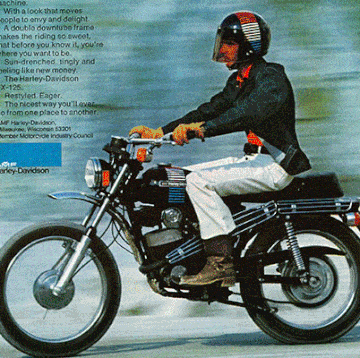 1973 harleydavidson tx125 magazine advertisement