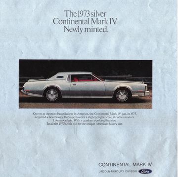 1973 lincoln mark iv silver luxury group magazine advertiseement