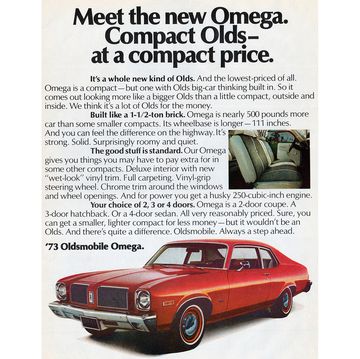 1973 oldsmobile omega magazine advertisement