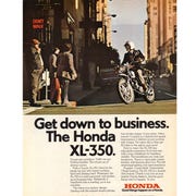 1974 honda xl350 magazine advertisment