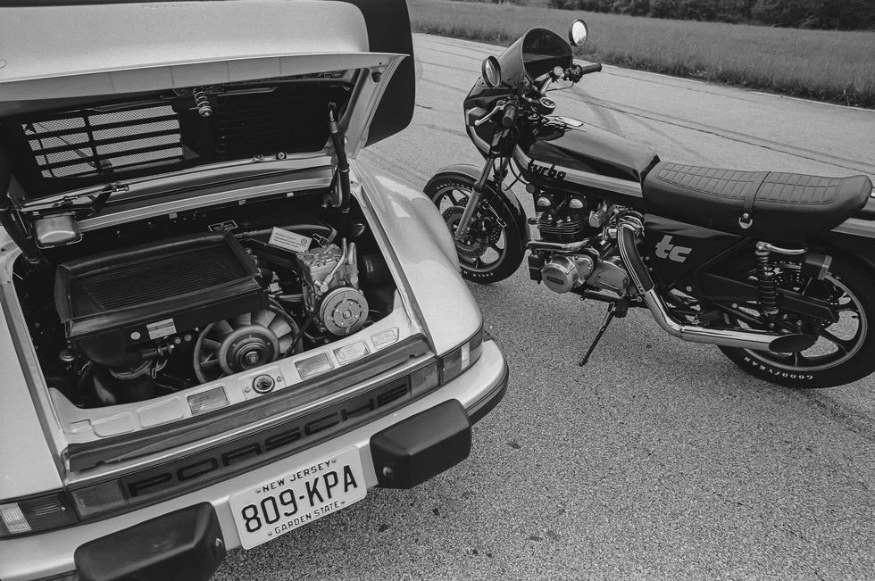 1978 porsche 930 turbo vs kawasaki z1 r tc