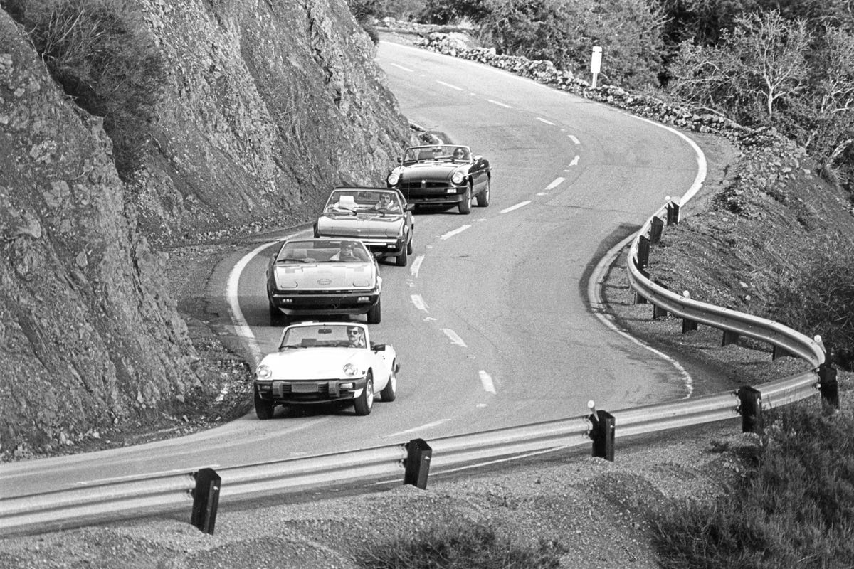 1980 Convertibles Comparison Test: Fiat X1/9 vs. MGB vs. Triumph Spitfire ...