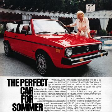 magazine advertisement for 1981 volkswagen rabbit cabrio