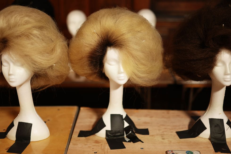 new york, new york february 02 a view of wigs backstage during the marc jacobs runway 2024 show at the park avenue armory on february 02, 2024 in new york city photo by dimitrios kambourisgetty images for marc jacobs