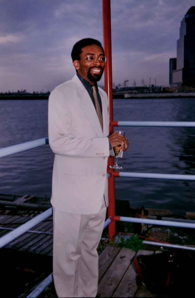 Spike Lee At An Emerging Designers Fashion Show view of american film director spike lee backstage at an emerging designers fashion show (sponsored by polaroid), new york, new york, circa 1982. (photo by thomas iannaccone/getty images)