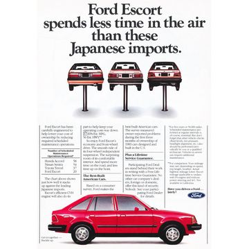1984 ford escort magazine advertisement