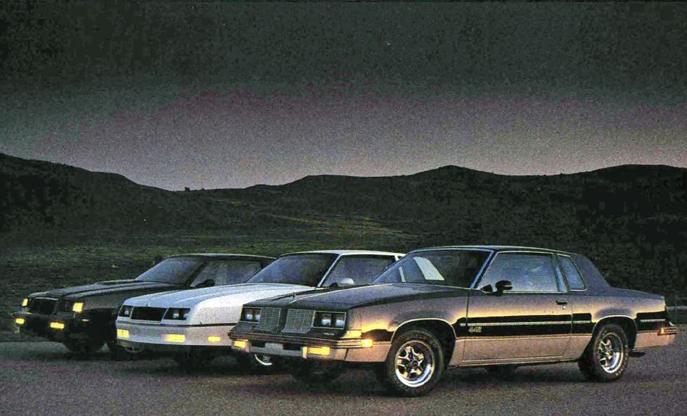 1985 buick regal grand national, 1985 chevrolet monte carlo ss, and 1985 oldsmobile 442
