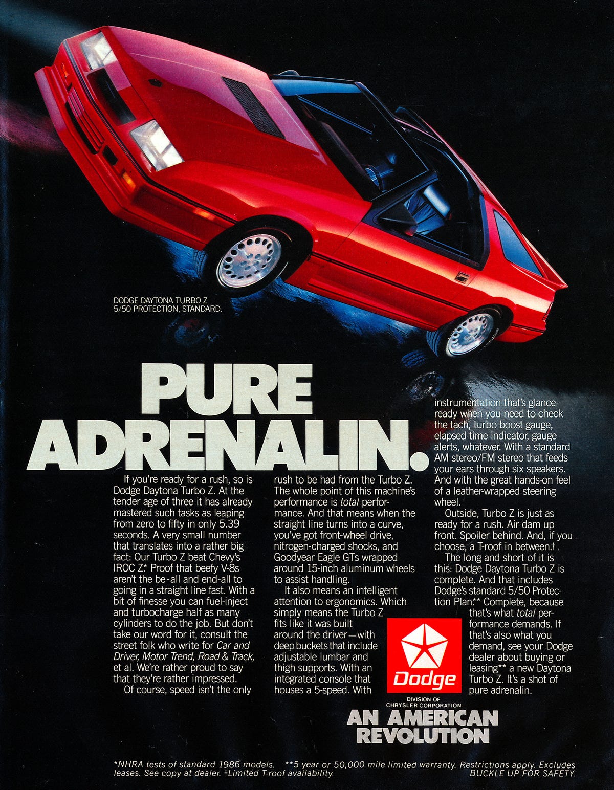 If You're Ready for a Rush, So Is the 1986 Dodge Daytona Turbo Z