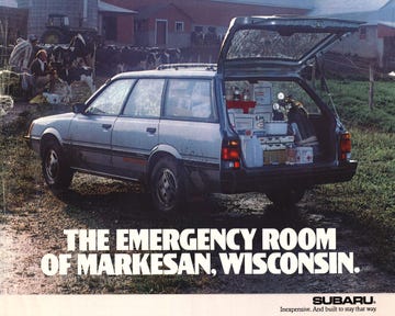 1986 subaru 4wd wagon magazine advertisement