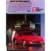 1988 dodge daytona shelby z magazine advertisement