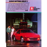 1988 Dodge Daytona Shelby Z magazine advertisement 1988 dodge daytona shelby z magazine advertisement