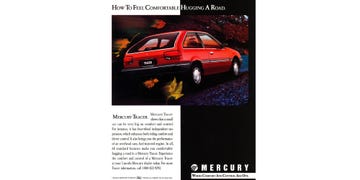 1989 mercury tracer magazine advertisement