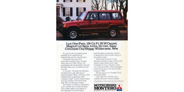 1989 mitsubishi montero magazine advertisement