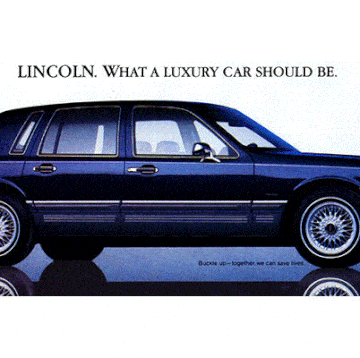 1990 lincoln town car magazine advertisement
