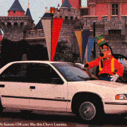 1990 national car rental chevrolet lumina disney world magazine ad