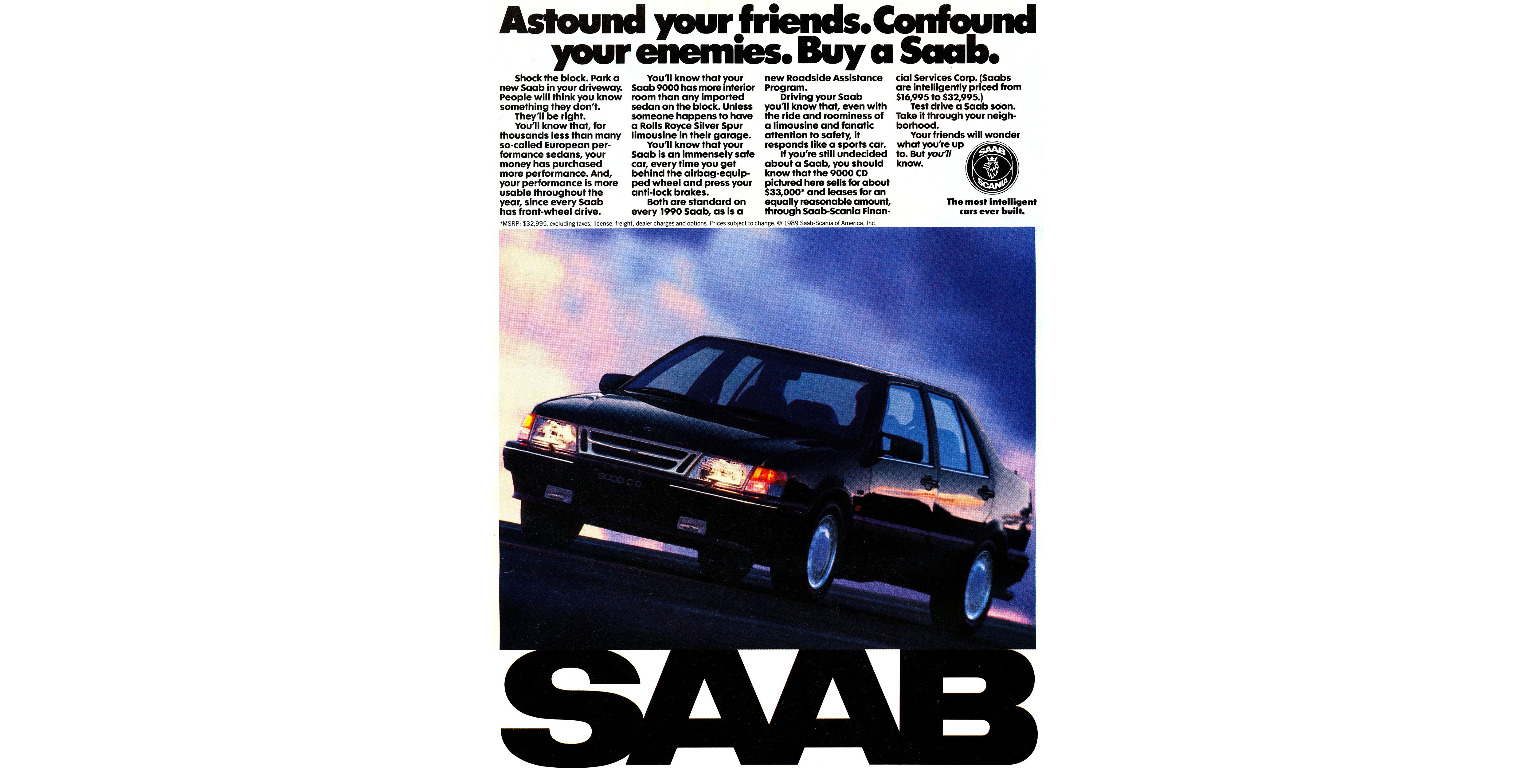 1990 Saab 9000 Surpassed Only by Rolls Royce Silver Spur