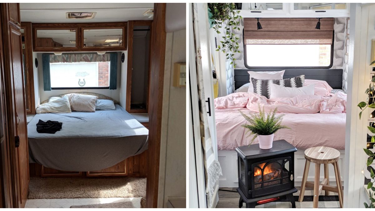 Before-and-After Photos Show How Mom Renovated RV Into Chic Tiny Home