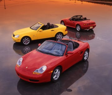 1997 bmw z3 28, 1997 mercedesbenz slk and 1997 porsche boxster