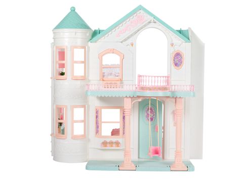Dollhouse, Pink, Toy, House, Playset, Room, Architecture, Building, Home, 