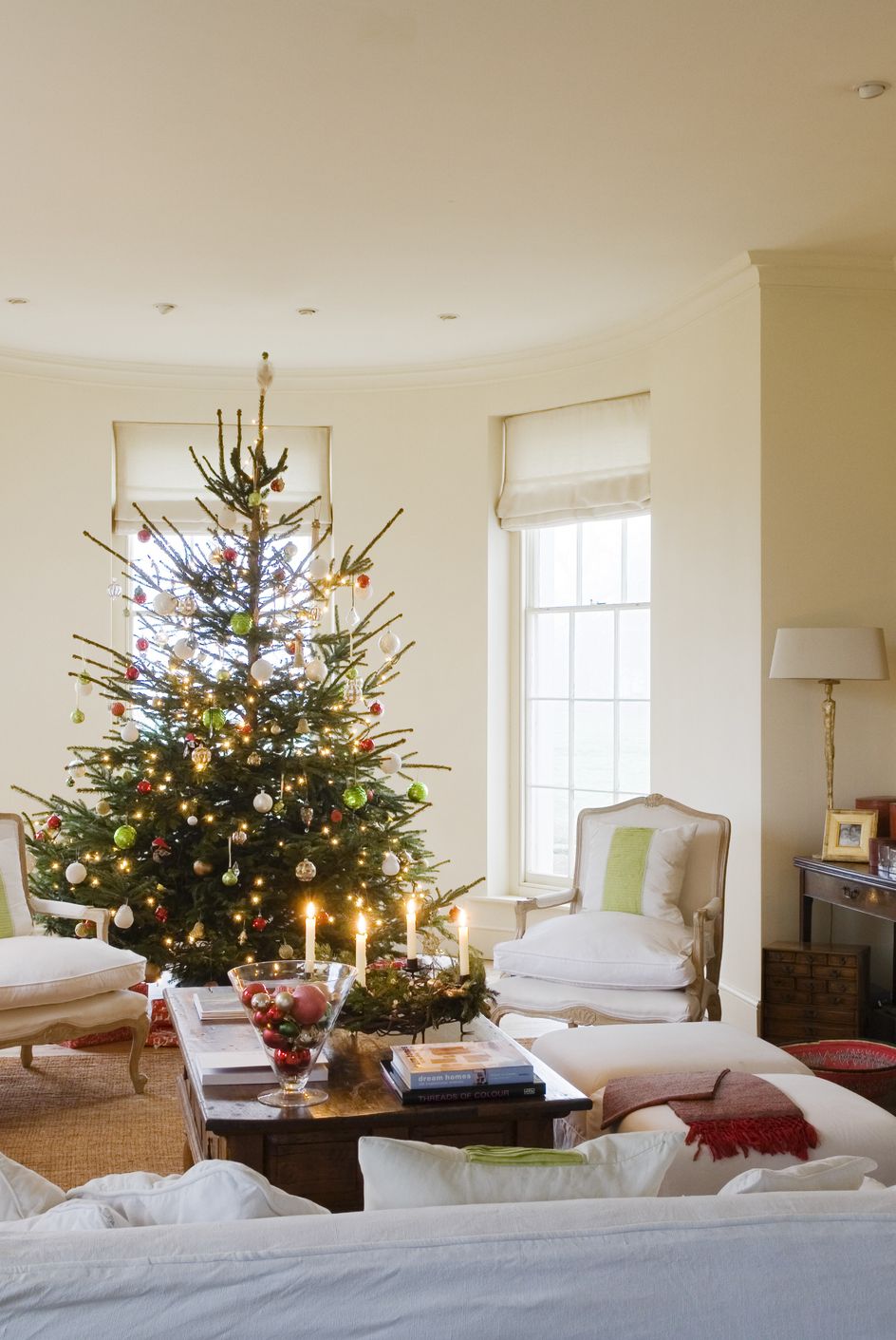 19th century farmhouse conversion decorated for christmas