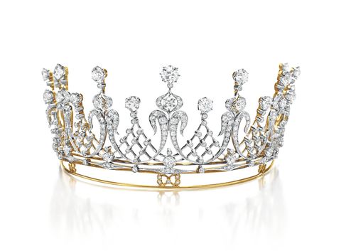 this 19th century, gold and platinum tiara was ﻿gifted to taylor by her third husband mike todd  ﻿in 1957