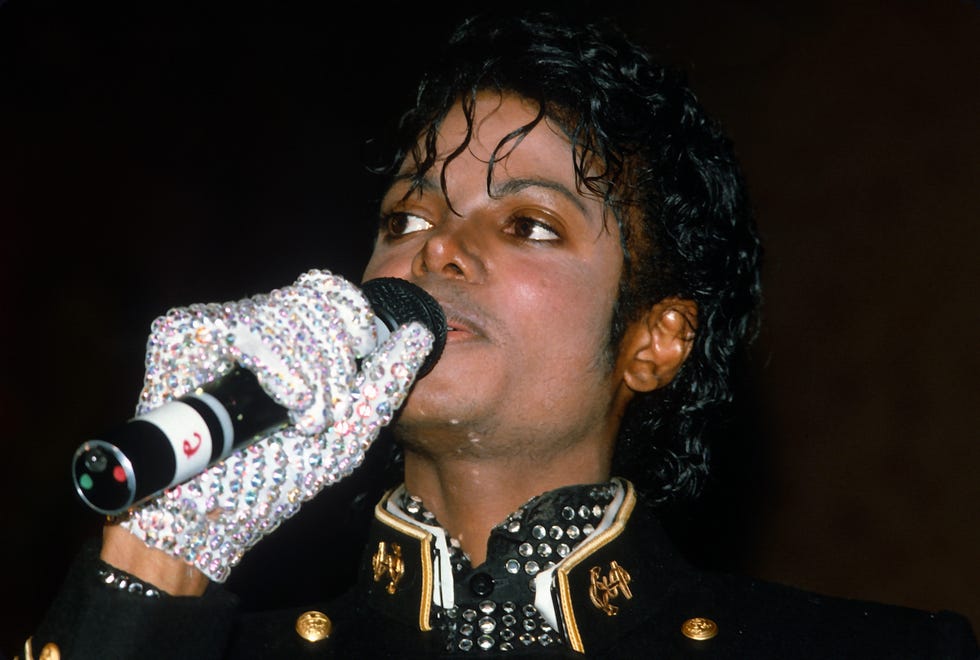 February 7, 1984 at the New York Metropolitan Museum of Natural History in New York City. This event is taking place 11 days after he suffered hair and scalp burns filming a Pepsi Cola commercial.