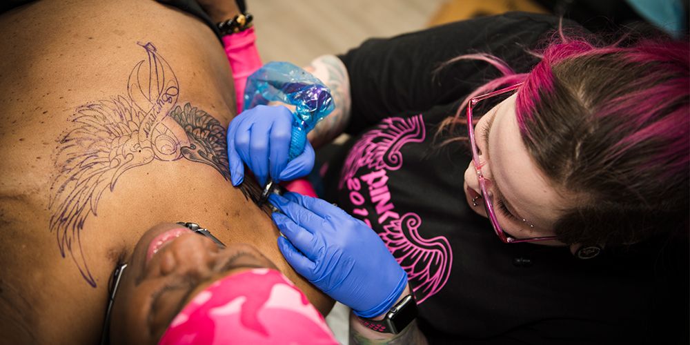 Woman Celebrates Five Years in Remission with Tattoo Over Double Mastectomy  Scar