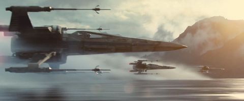 A squadron of X-Wings in "The Force Awakens" 