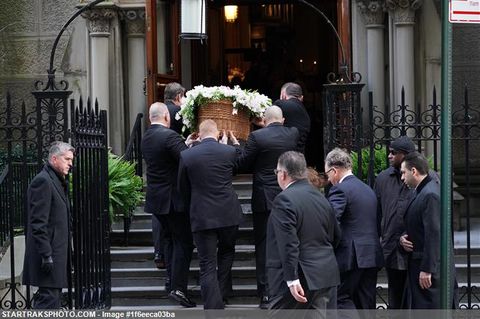 lee radziwill funeral coffin carried into church